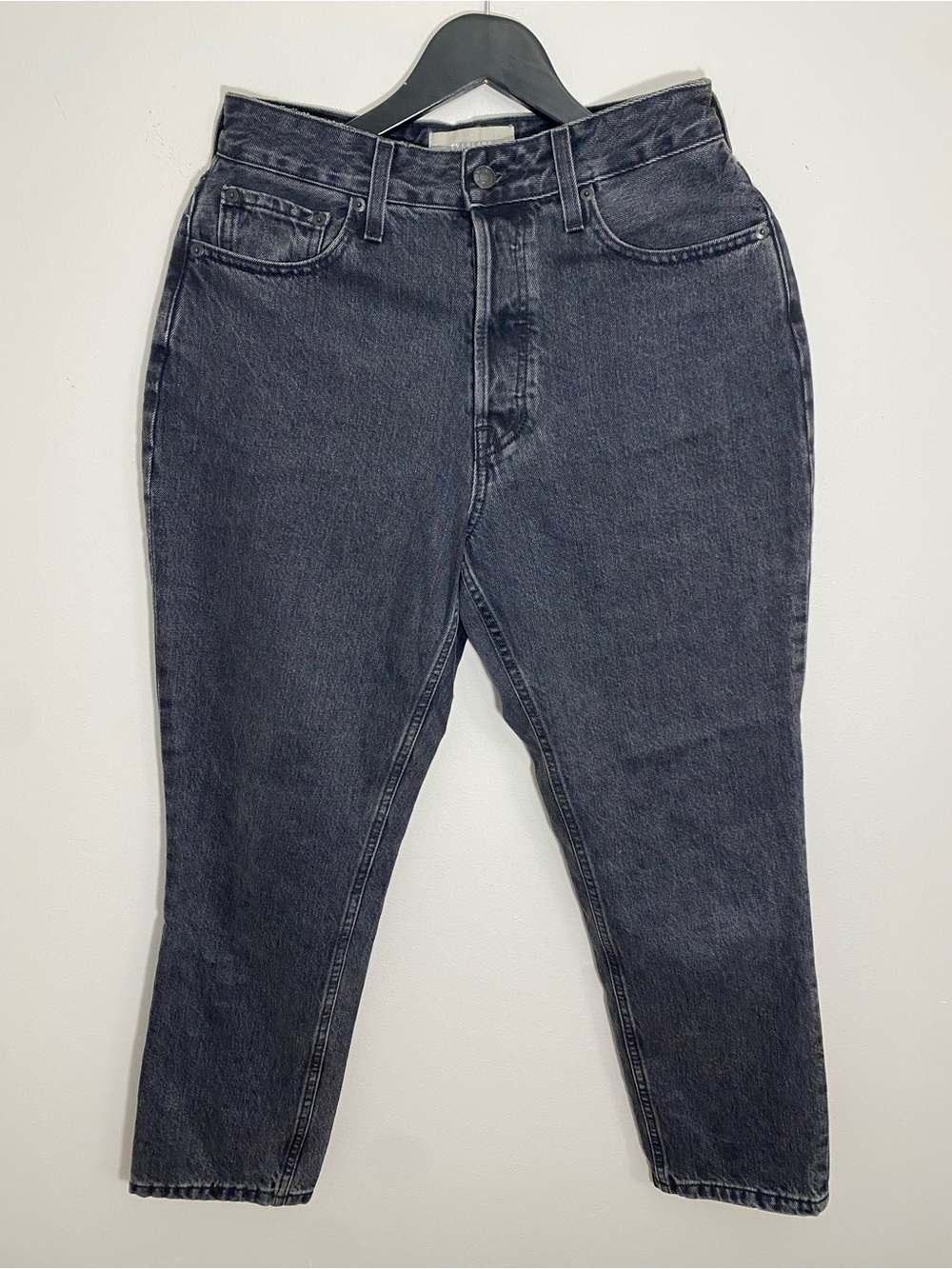 Everlane Curvy 90’s Cheeky Straight Jean Washed Black Ankle Jeans size 29